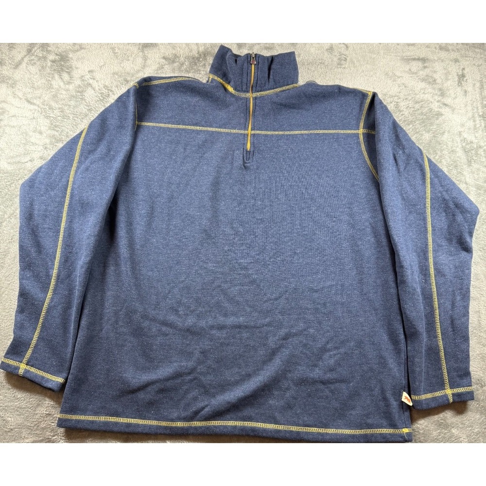 Dakota Grizzly Pullover Mock Neck Fleece Sweatshirt 1/4 Zip Blue Size 2XL